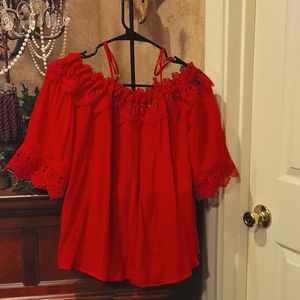Never used red blouse